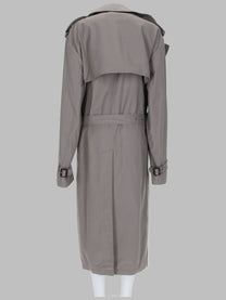 Maison Margiela Men's Trench Con Colletto Ripiegato Grey