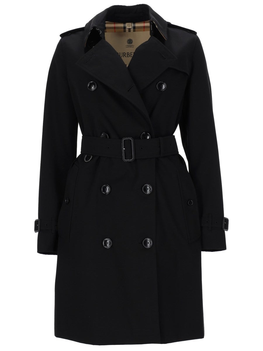 Burberry Women's Trench Doppiopetto Kensington Black