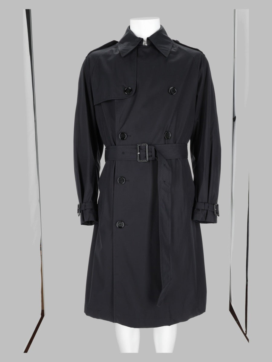 BOSS Men's Trench Idrorepellente in Twill Di Cotone Blue