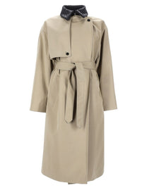 Bottega Veneta Women's Trench in Cotone Beige