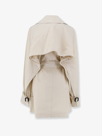 Toteme Women's Washed Cotton Stone Trench Coat Beige