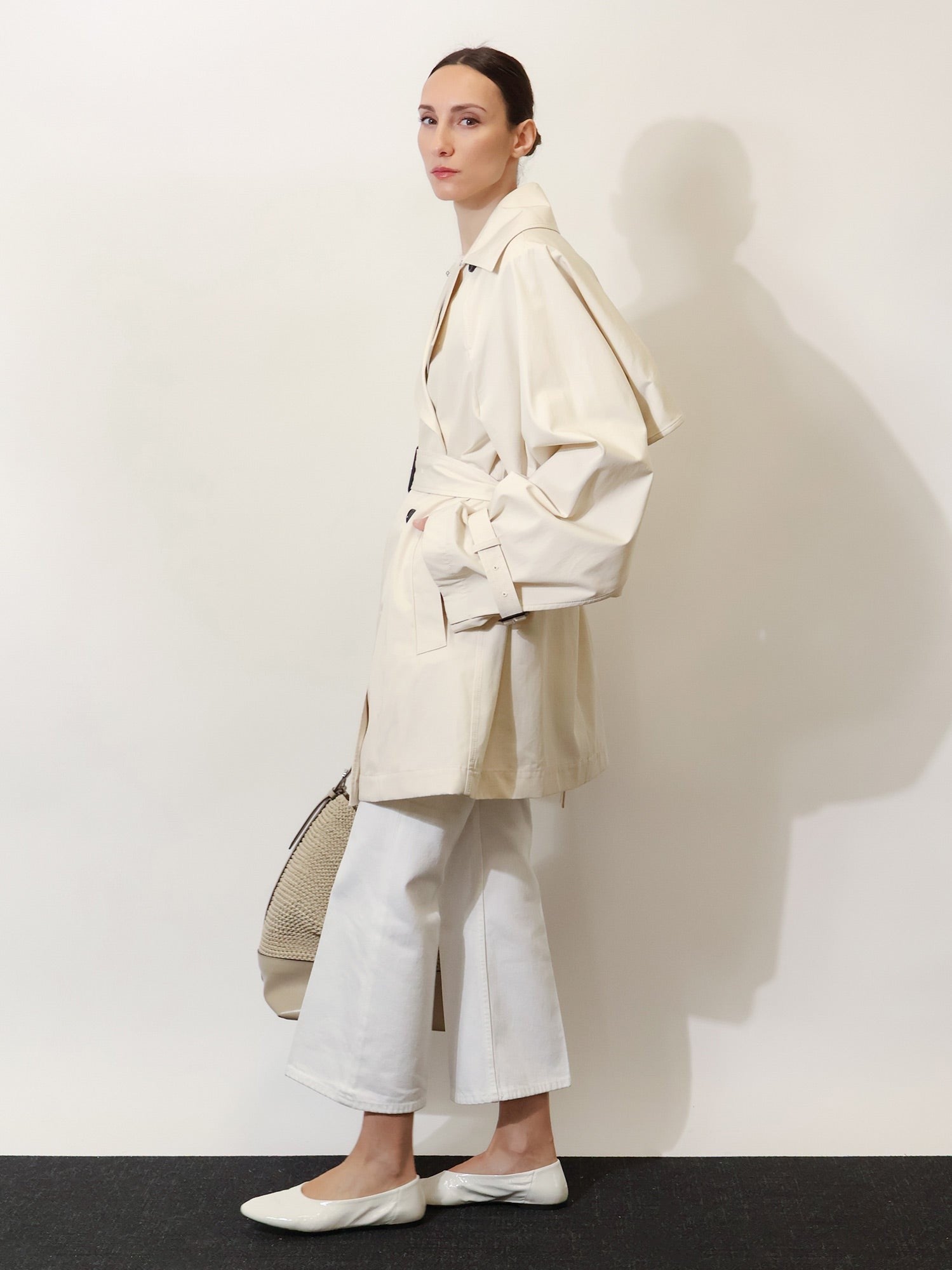 Toteme Women's Washed Cotton Stone Trench Coat Beige