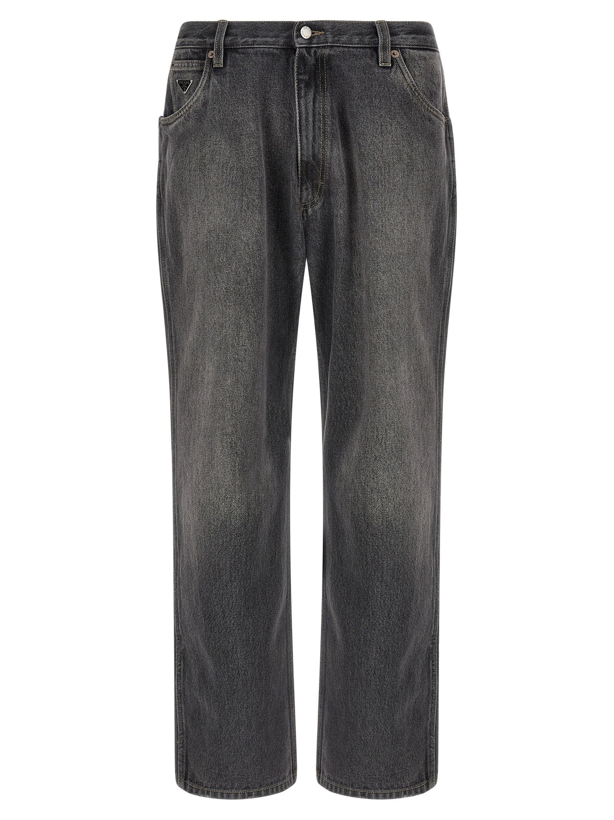 PRADA Triangle Jeans Black