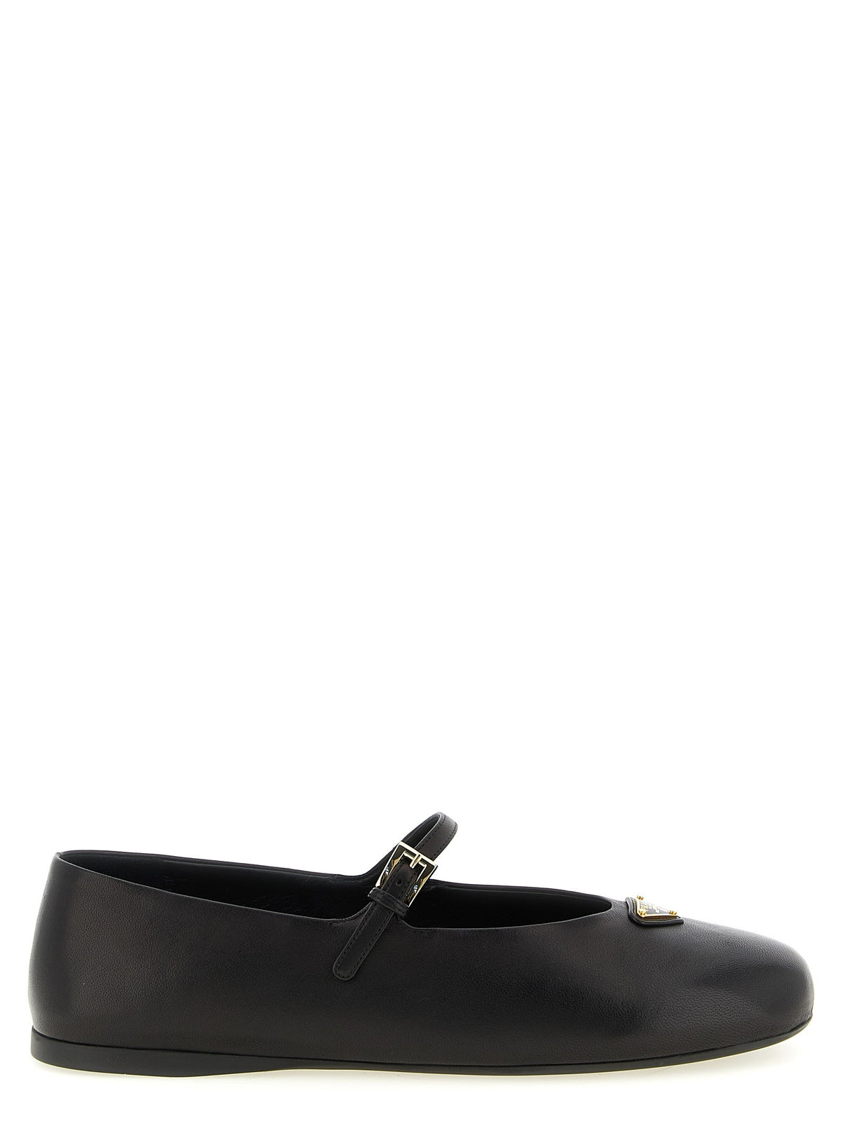 PRADA Triangle Nappa Ballet Flats Black