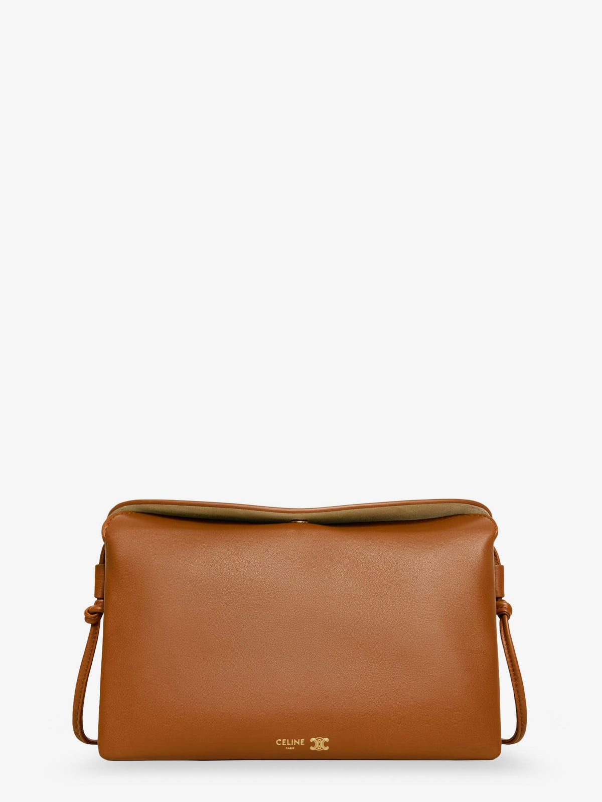 Celine Women's Trio Leather Crossbody Bag Beige