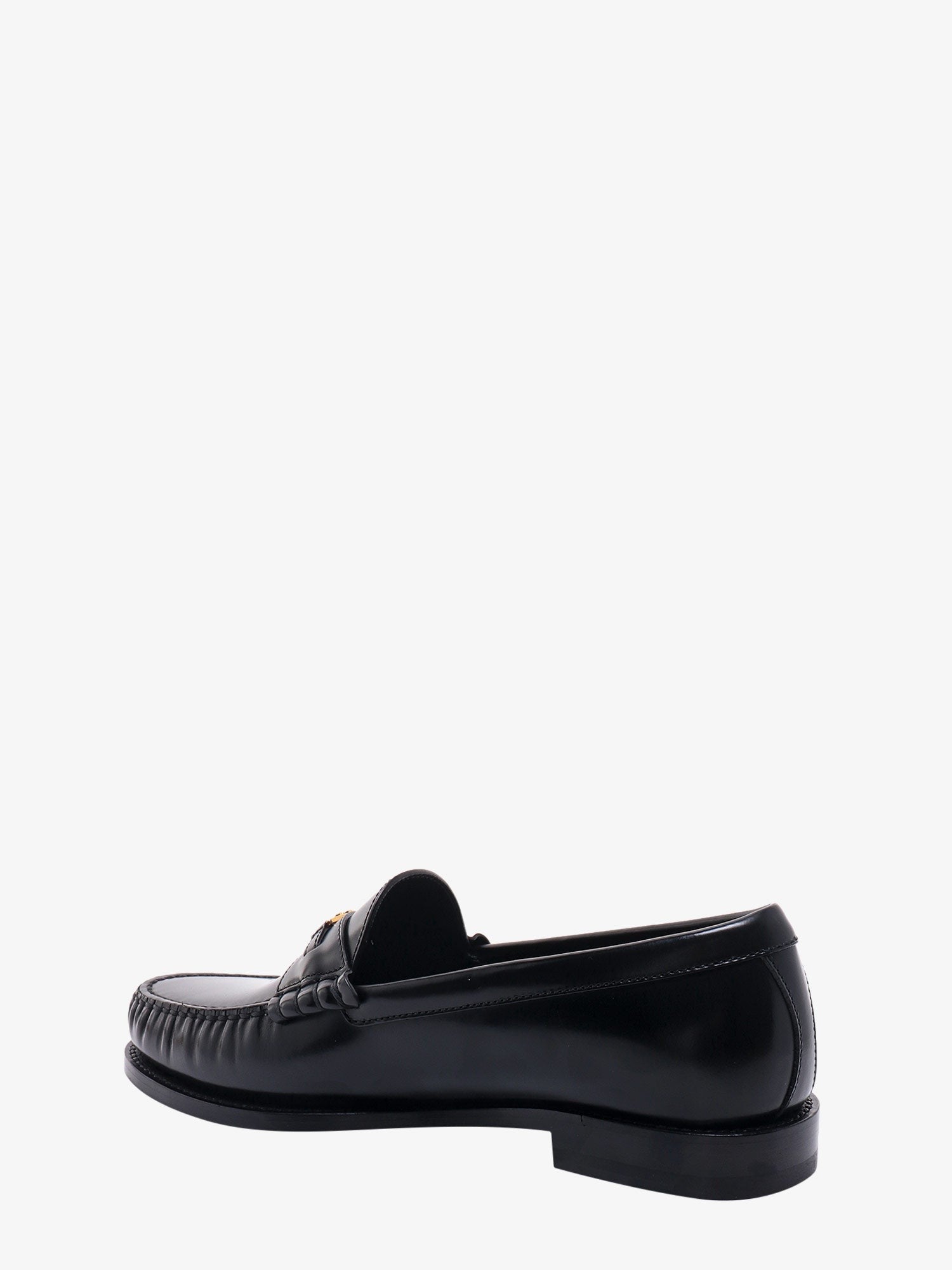 Celine Men's Triomphe Leather Loafers Black