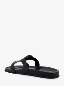 Celine Men's Triomphe Slide Leather Sandals Black