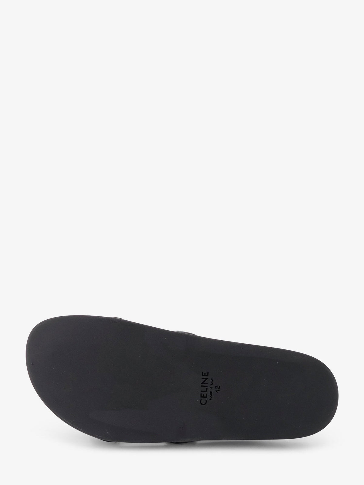 Celine Men's Triomphe Slide Leather Sandals Black