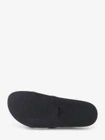 Celine Men's Triomphe Slide Leather Sandals Black