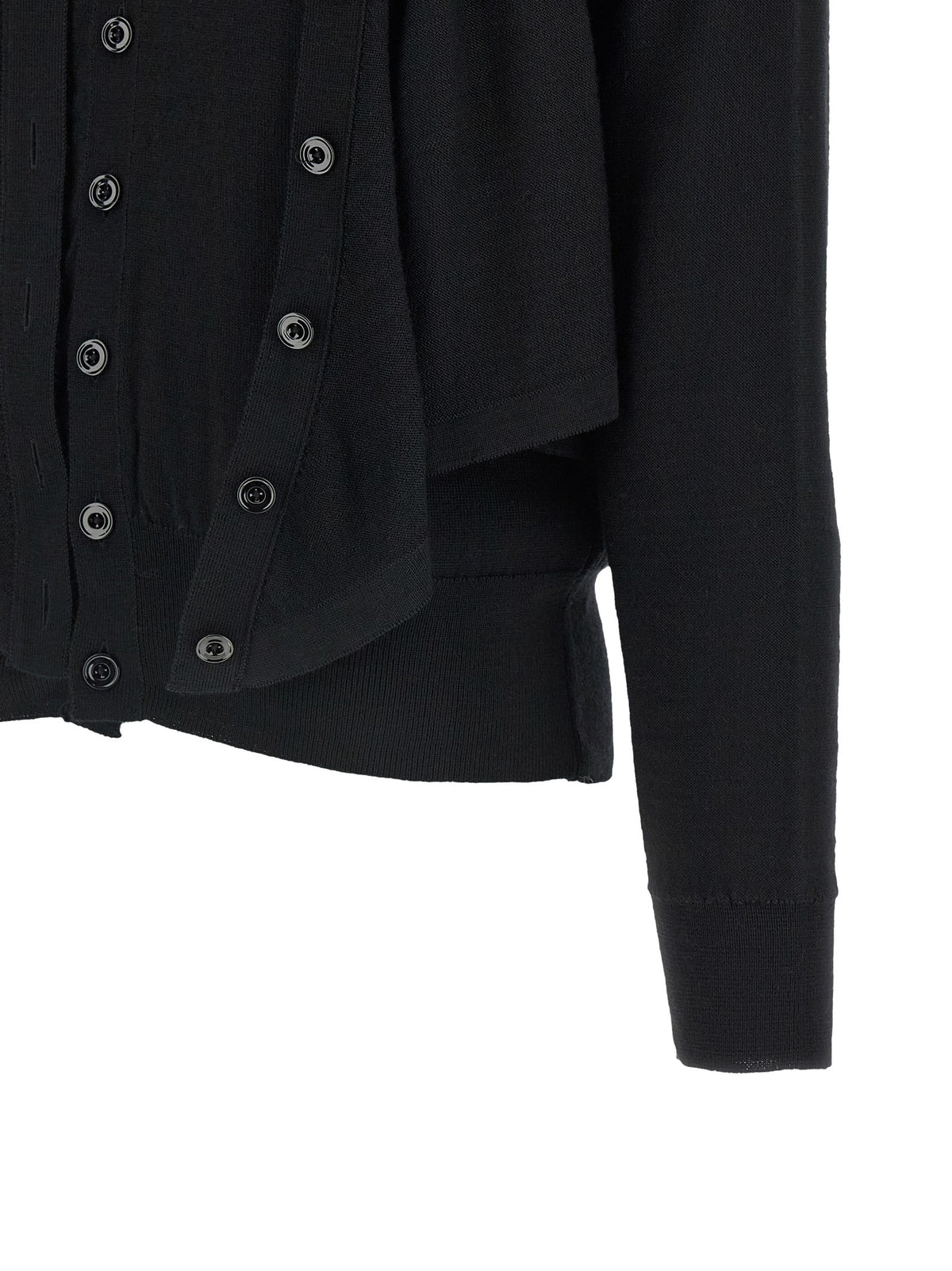 Lemaire Trompe Loeil Construction Cardigan Black