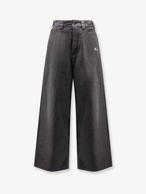 Balenciaga Men's Trompe Loeil Denim Trousers White