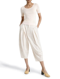 Lemaire Women's Trompe Loeil Viscose and Silk Top Beige