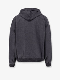 Balenciaga Men's Trompe Œil Hoodie Grey