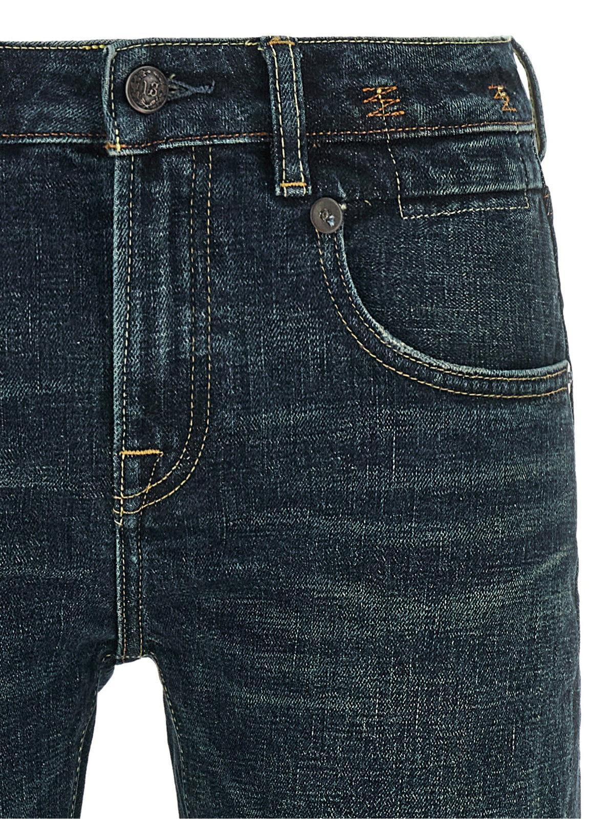 R13 Turn up Jeans Blue