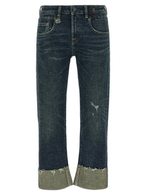 R13 Turn up Jeans Blue
