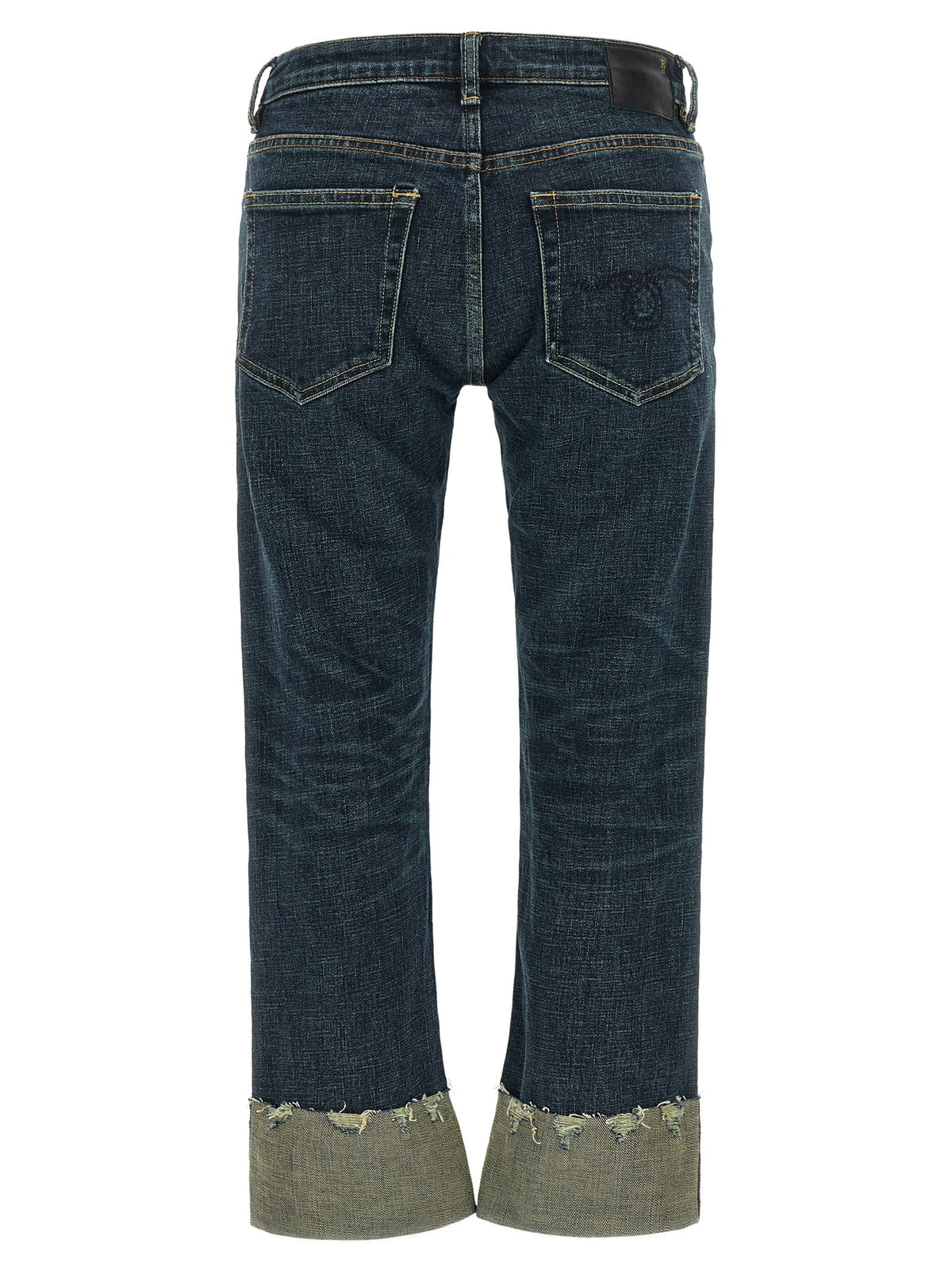 R13 Turn up Jeans Blue