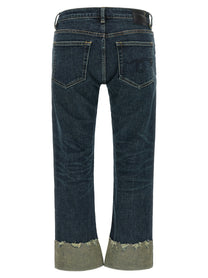 R13 Turn up Jeans Blue
