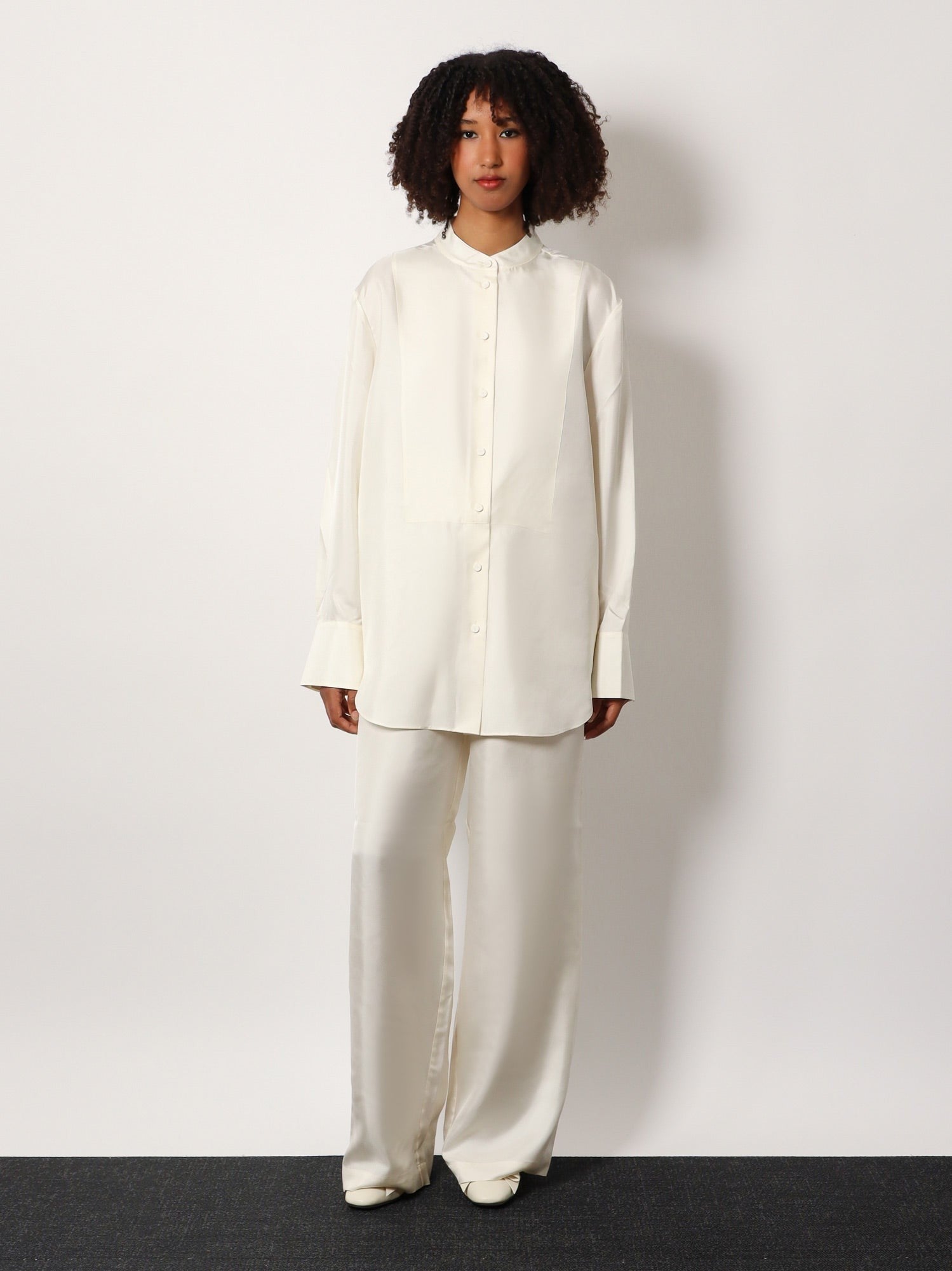 Rohe Women's Tuxedo Silk Shirt White
