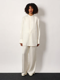 Rohe Women's Tuxedo Silk Shirt White