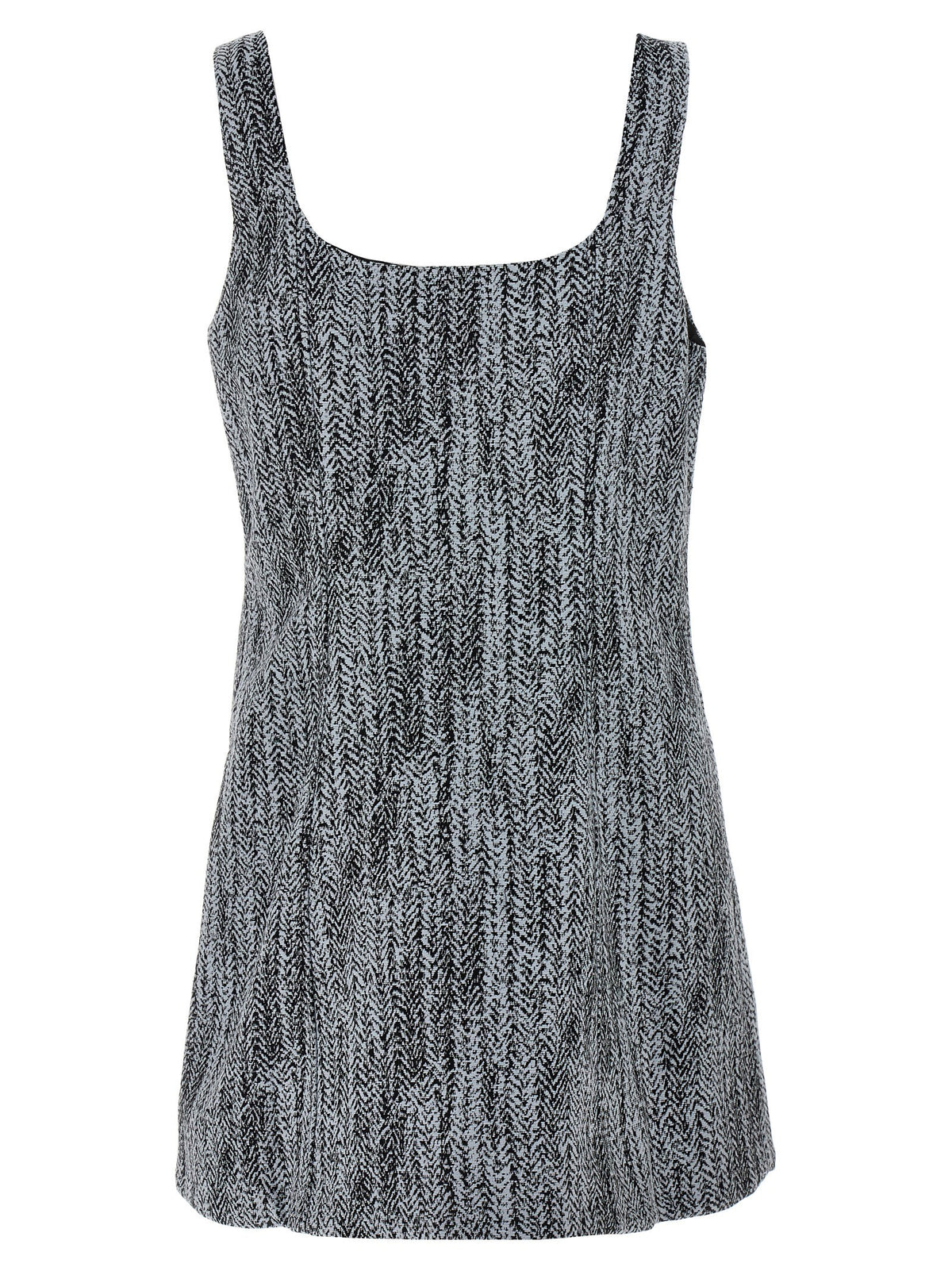 Ganni Tweed Dress Gold