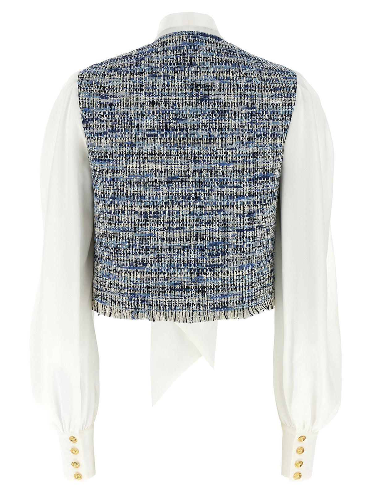 Balmain Tweed Shirt Gold