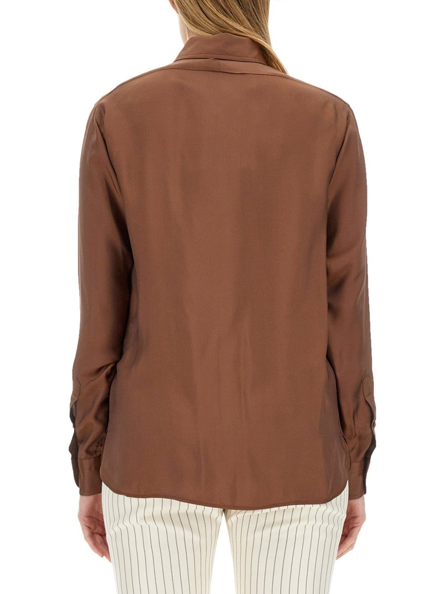 Tom Ford Women's Twill Shirt Brown, view 3