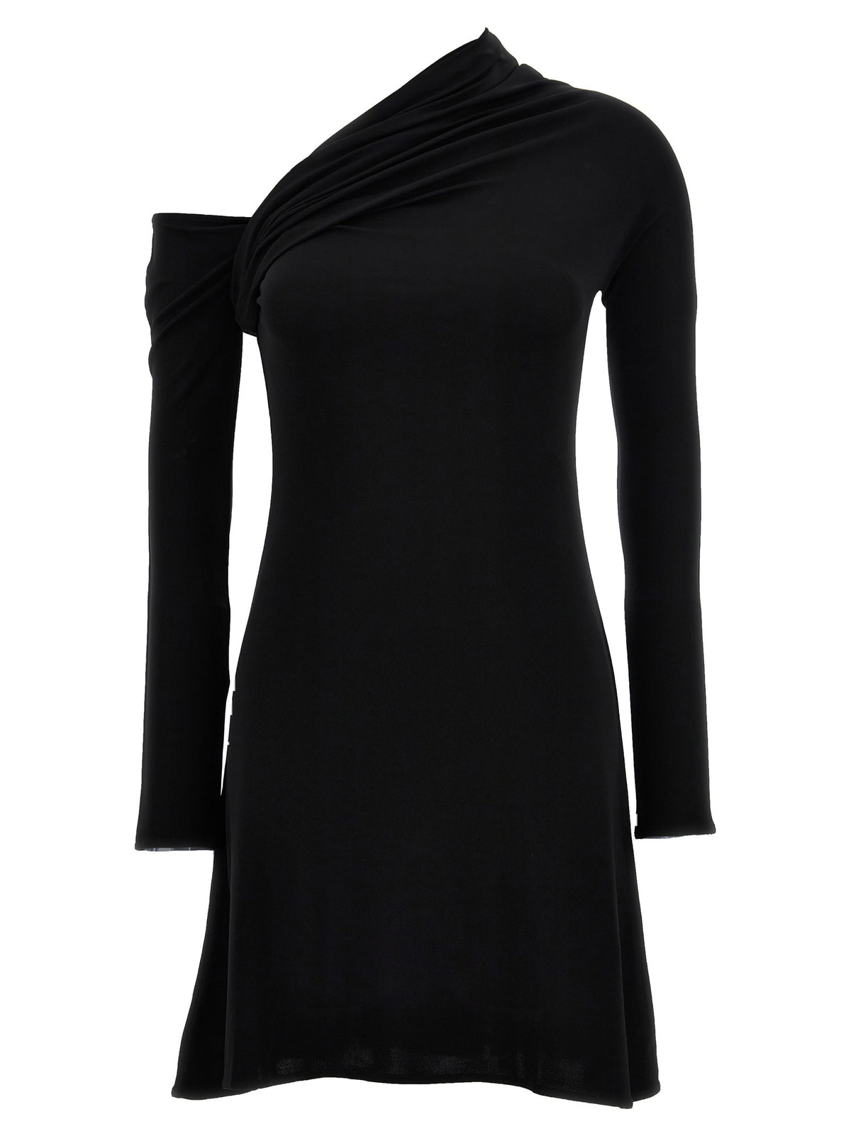 courrèges Twist Crepe Mini Dress Black