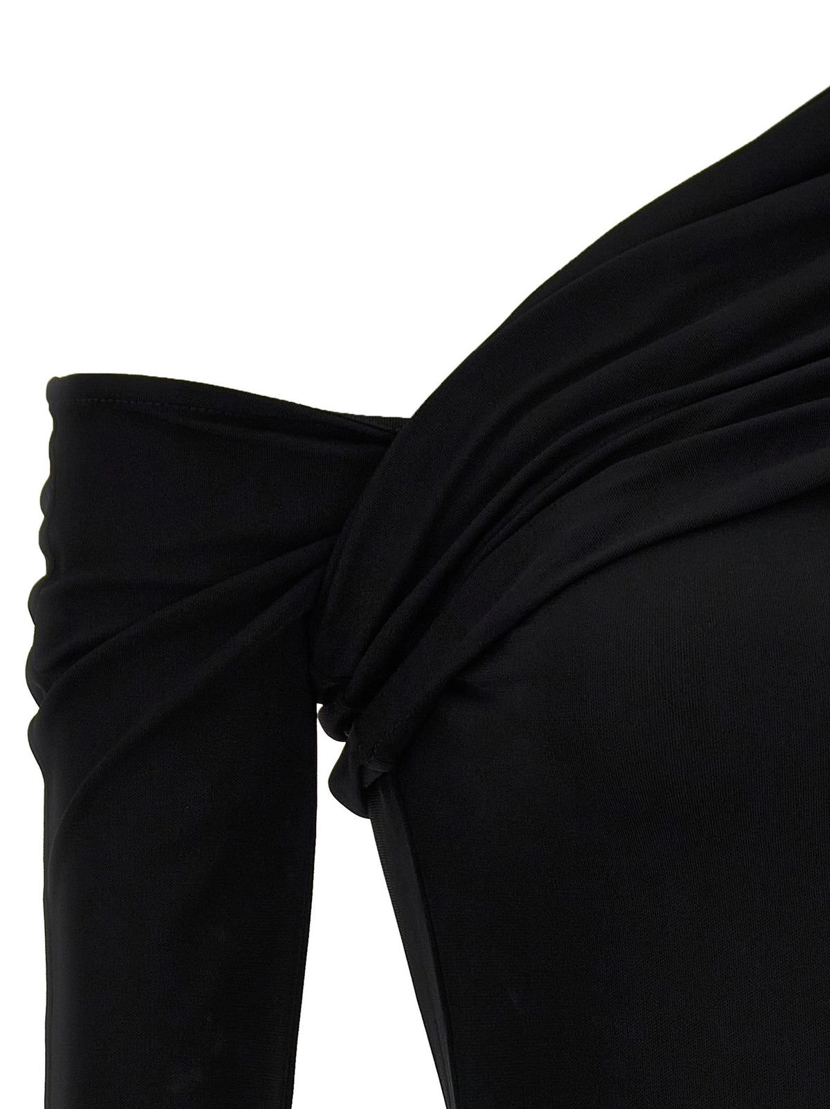 courrèges Twist Crepe Mini Dress Black