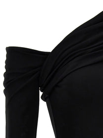 courrèges Twist Crepe Mini Dress Black
