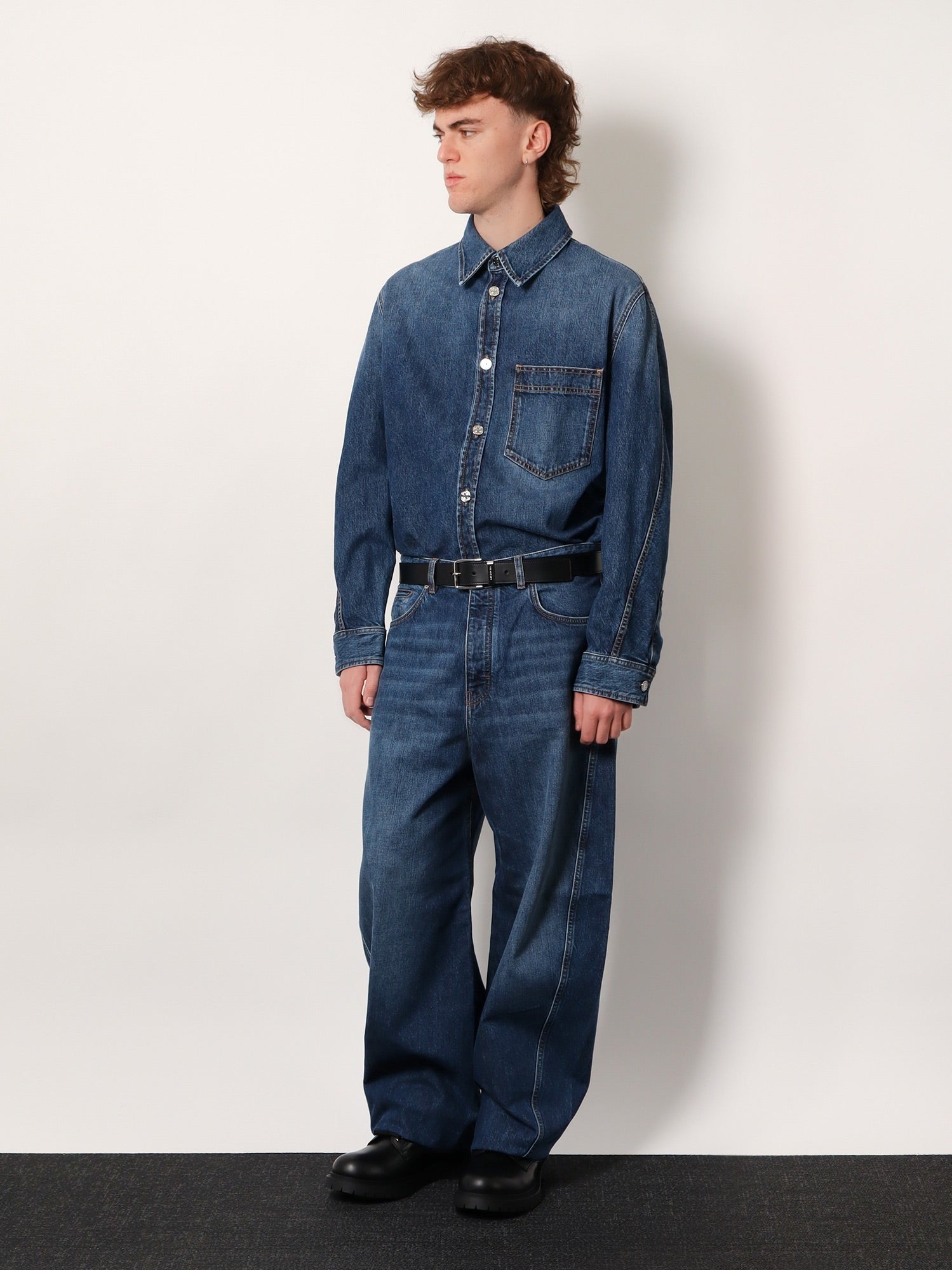Givenchy Men's Twisted Stone Washed Denim Jeans Blue
