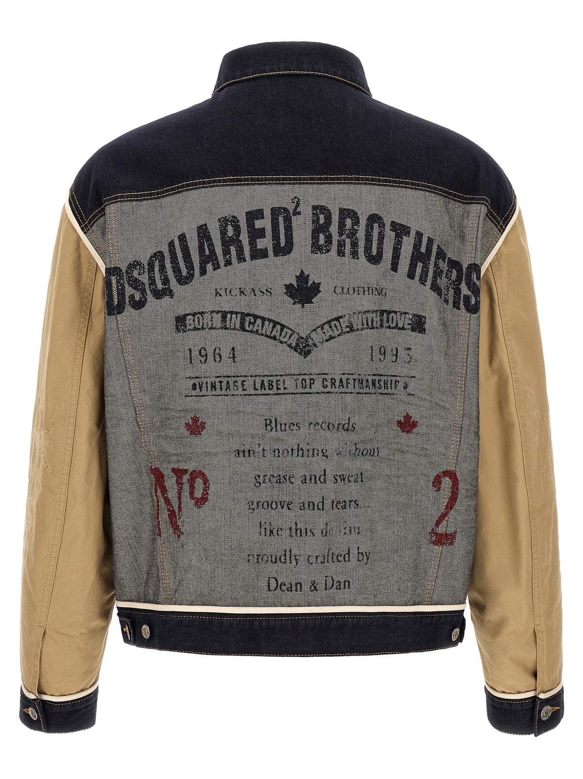 Dsquared2 Two Material Denim Jacket Beige