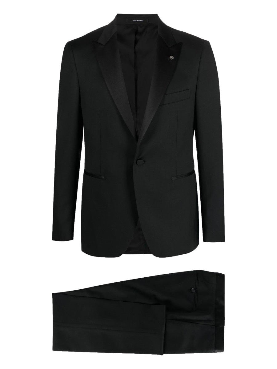 Tagliatore Men's Two Piece Wool Dress Black