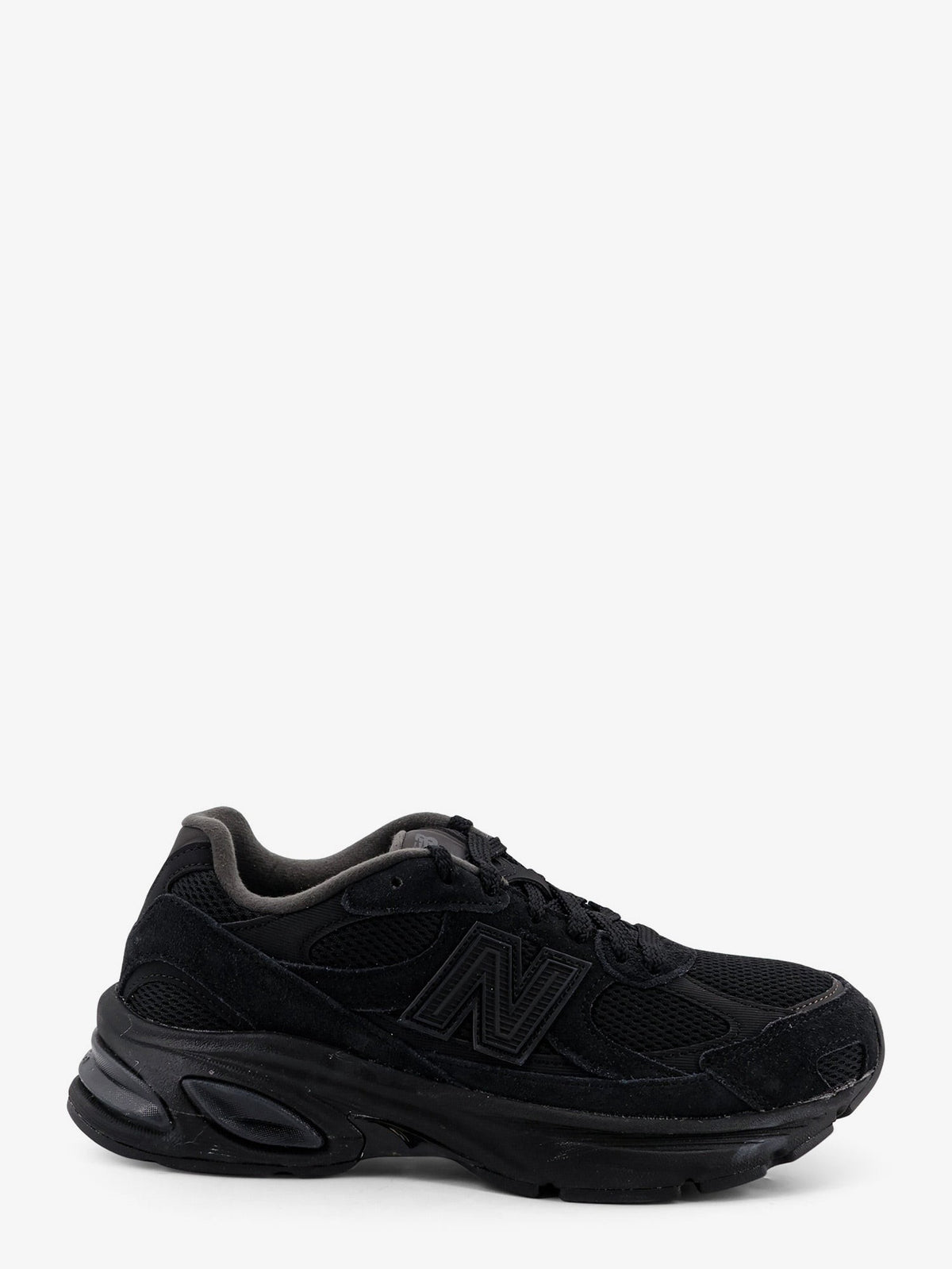 New Balance Men's Sneakers in Mesh and Suede Black
