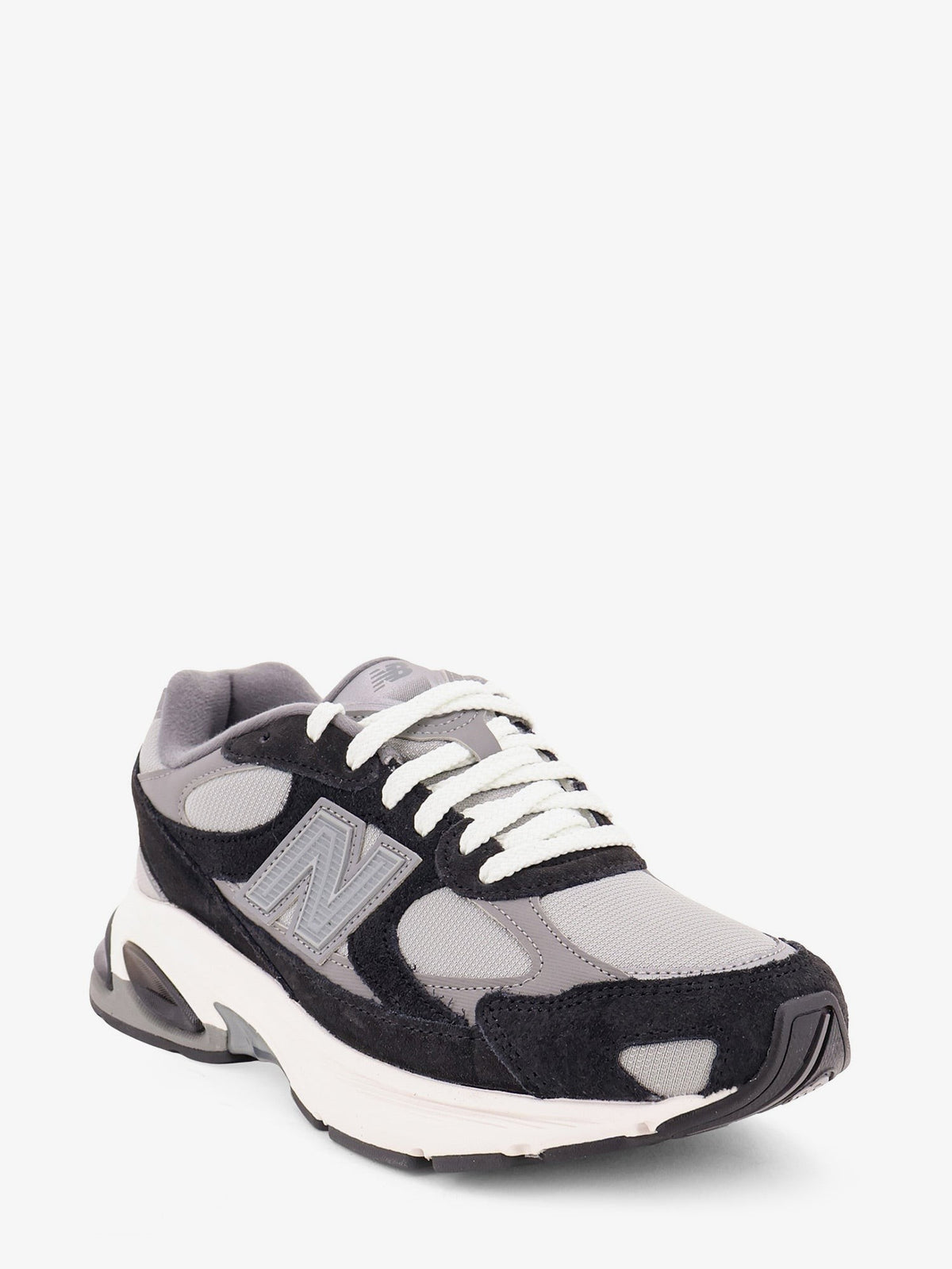 New Balance Men's Suede and Mesh Sneakers Grey, view 2