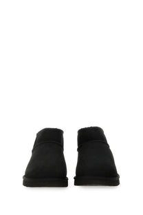Ugg men’s boot classic ultra mini black suede booties with plush lining for warmth and comfort