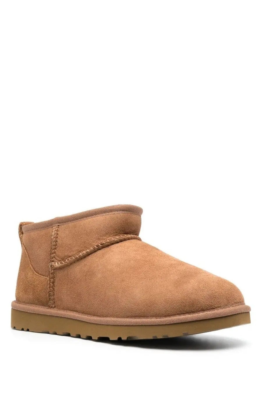Ugg men’s stivale classic ultra mini brown tan suede boot with plush interior and durable rubber sole