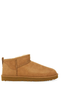 Ugg men’s stivale classic ultra mini brown tan suede ugg boot with plush shearling lining and rubber sole