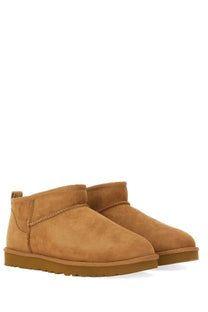 Ugg men’s stivale classic ultra mini brown tan suede boots with soft plush upper and durable rubber sole