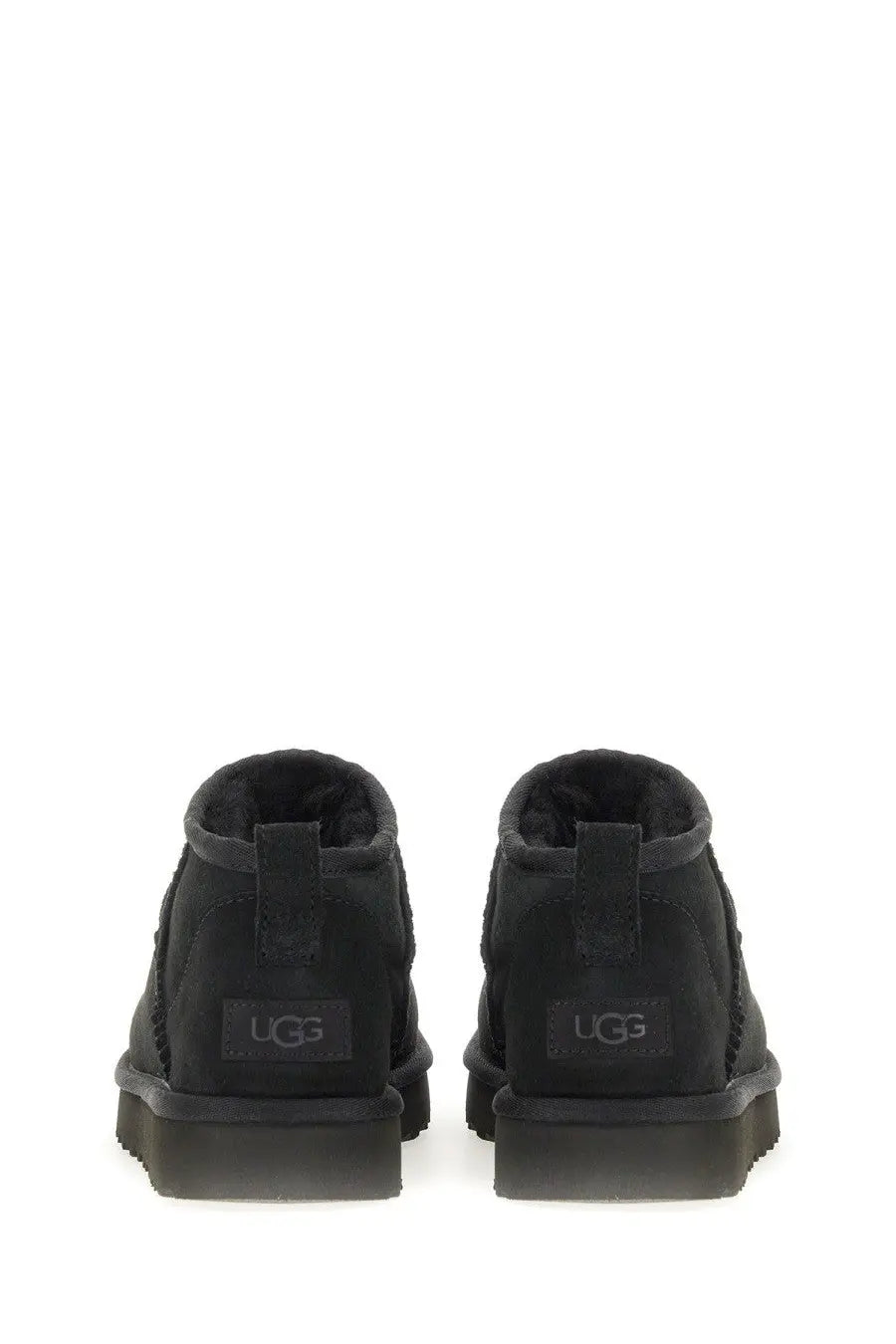 Ugg women’s boot classic ultra mini black with suede exterior and plush shearling lining for cozy wear