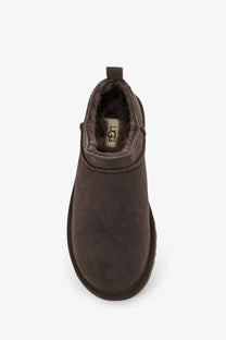 Dark gray suede ugg boot with plush soft interior lining from ugg womens classic micro suede sandals brown collection