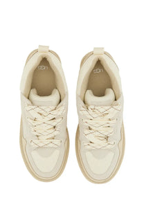 Ugg women’s lo lowmel sneaker beige cream-colored with suede and rubber construction and chunky sole