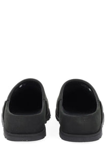 Ugg women’s sabot otzo black black rubber clog slip-on shoes with thick textured sole and seamless upper