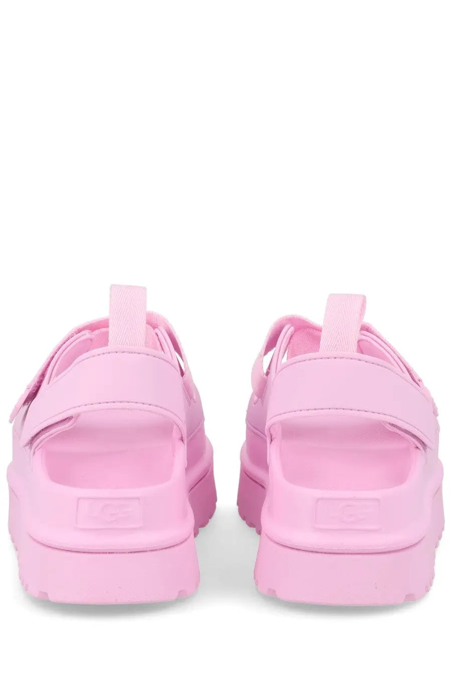 Ugg women’s sandal goldenglow blue pink platform sandals with velcro straps and chunky sole
