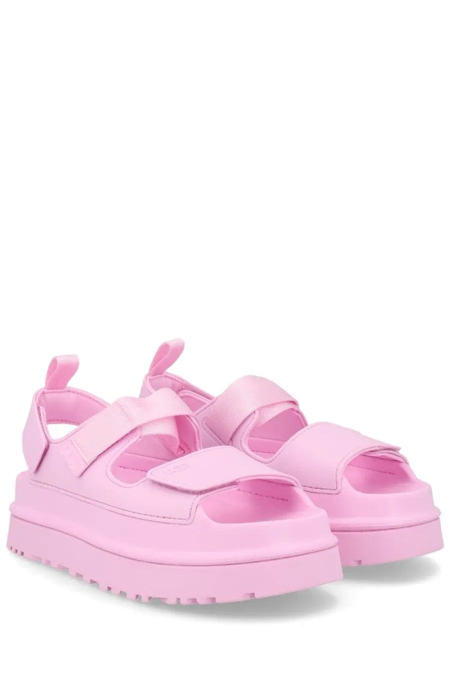 Ugg women’s sandal goldenglow blue pink platform sandals with wide straps and chunky sole for casual wear