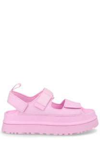 Ugg women’s pink platform sandal with velcro straps and chunky sole for stylish comfortable wear