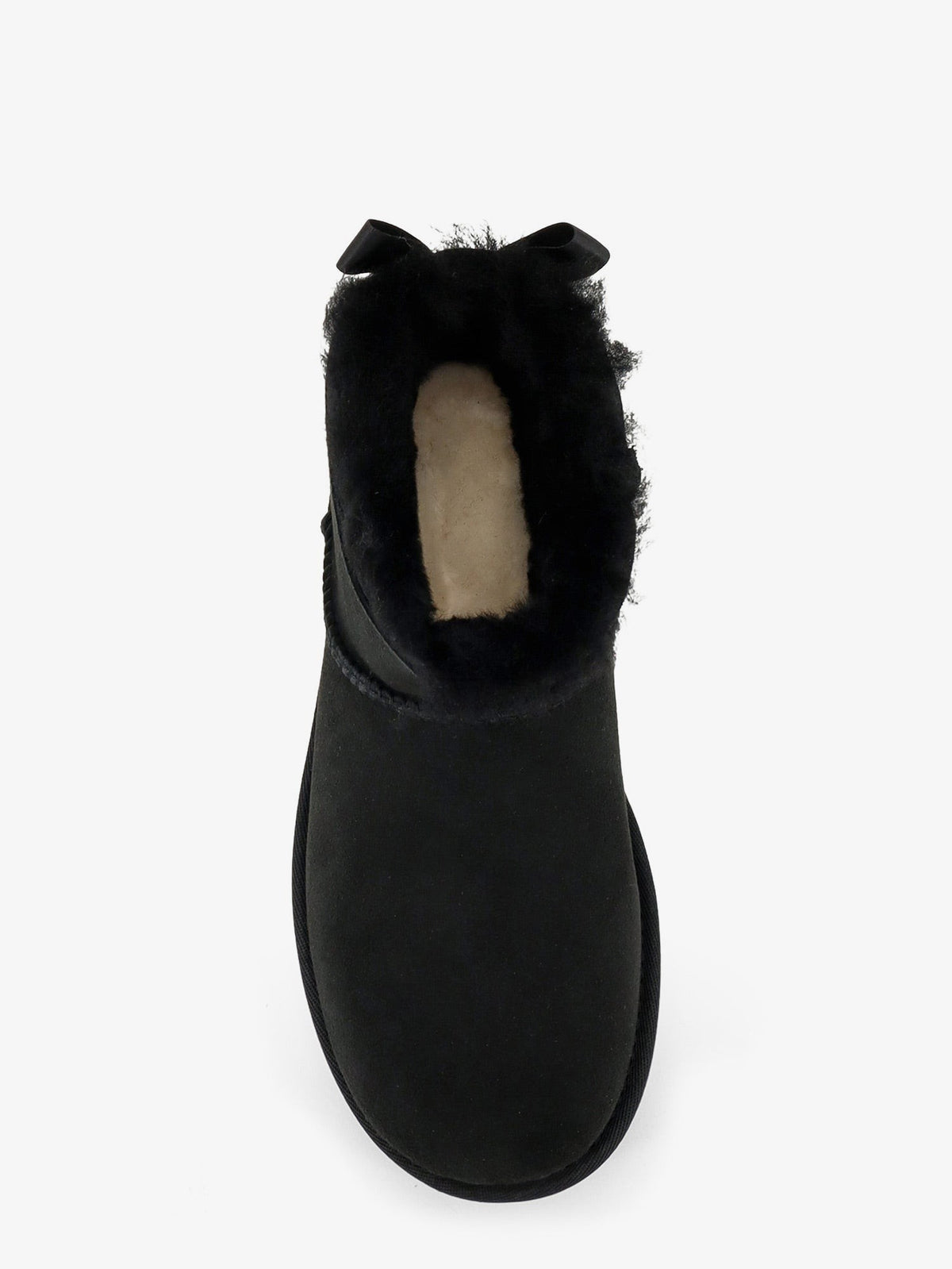 UGG Women's Ultra Mini Bailey Bow Suede Ankle Boot Black