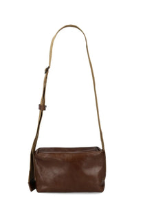 Uma Wang women’s brown leather crossbody bag with matching adjustable shoulder strap for everyday use