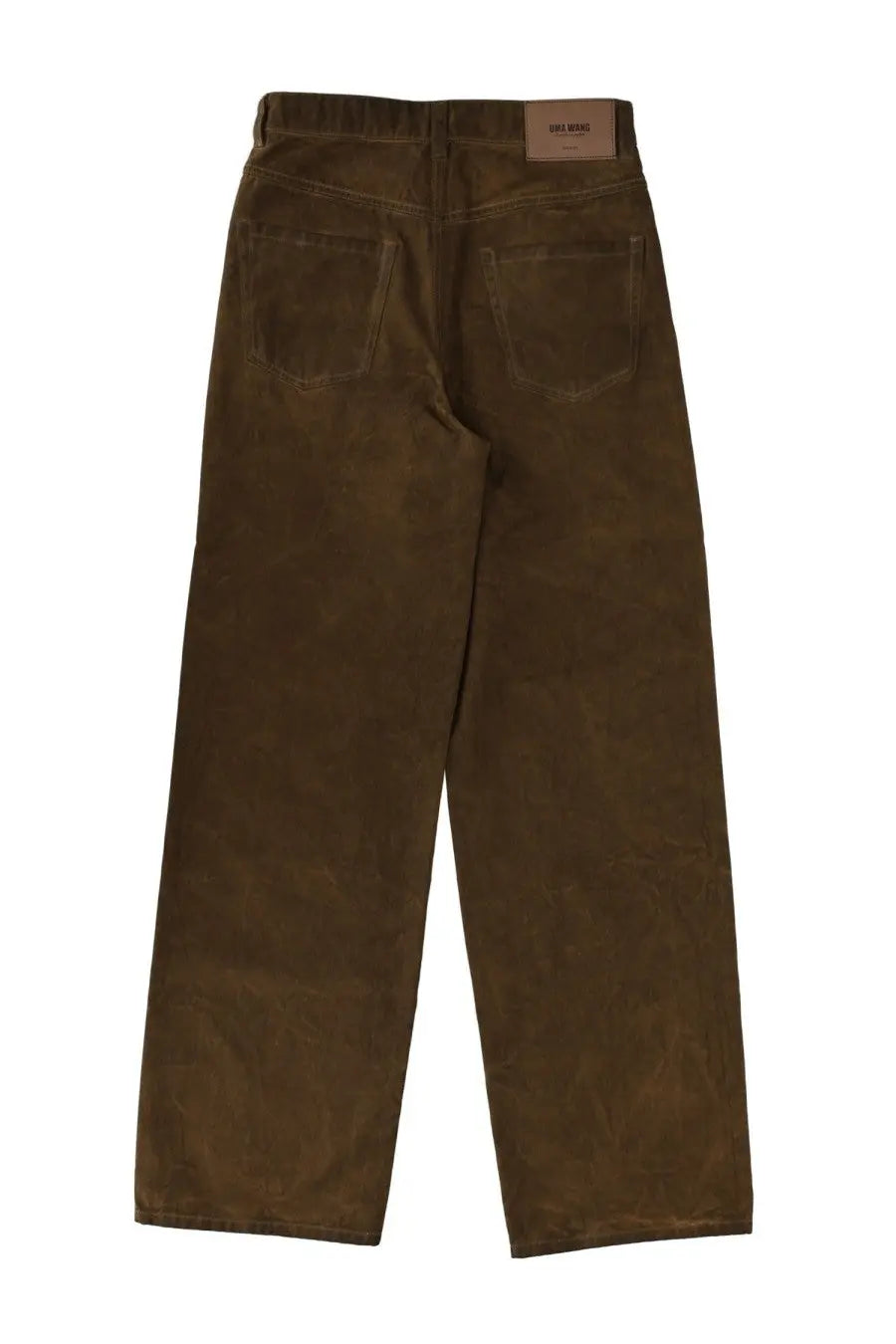 Uma Wang women’s brown corduroy pants phyllis with a relaxed fit and visible stitching details