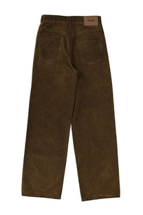 Uma Wang women’s brown corduroy pants phyllis with a relaxed fit and visible stitching details
