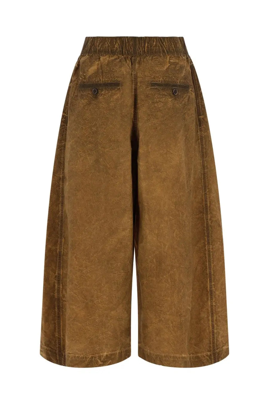 Brown wide-leg textured trousers with elastic waistband uma wang women’s pants poetic beige